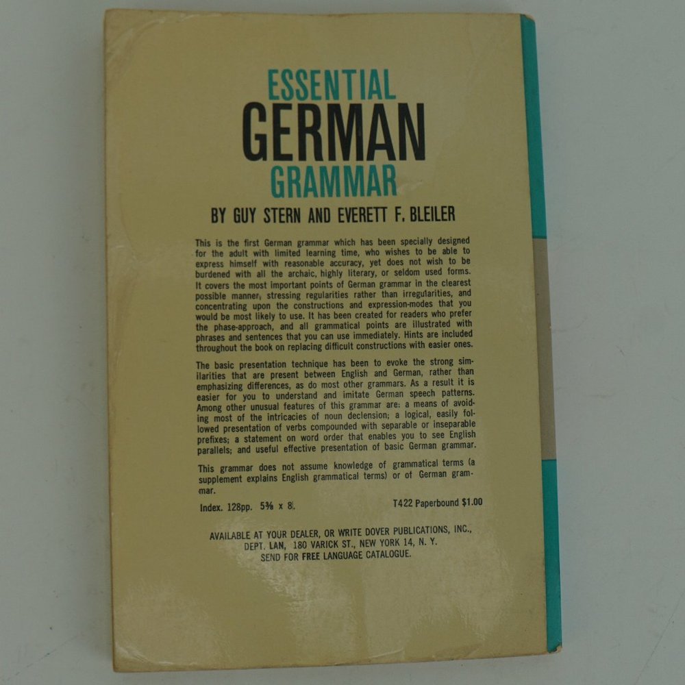 Essential German Grammar by Guy Stern and Everett F. Bleiler - Picture 3 of 5